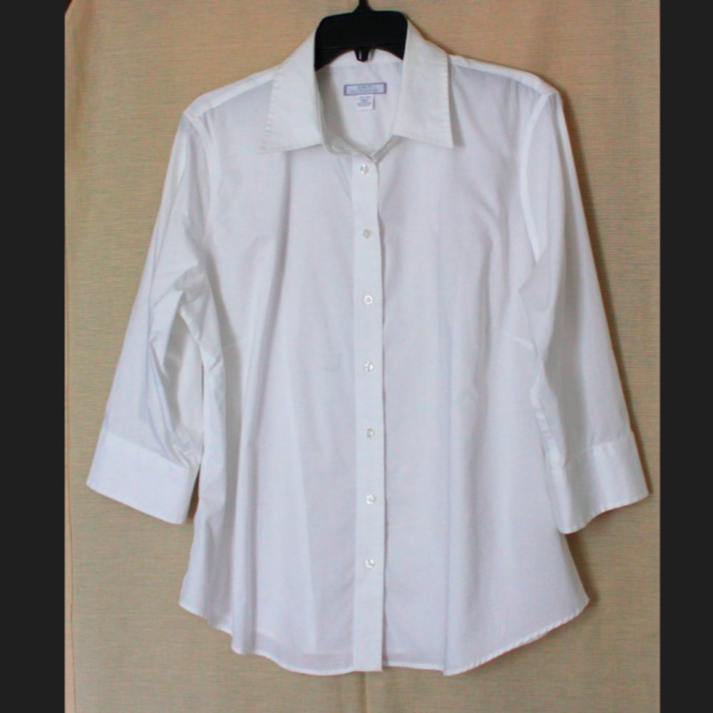 Lady Hathaway White Button-up Shirt